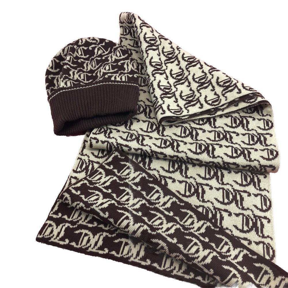 Juicy Couture Brown Scarf and Hat Beanie Combo New